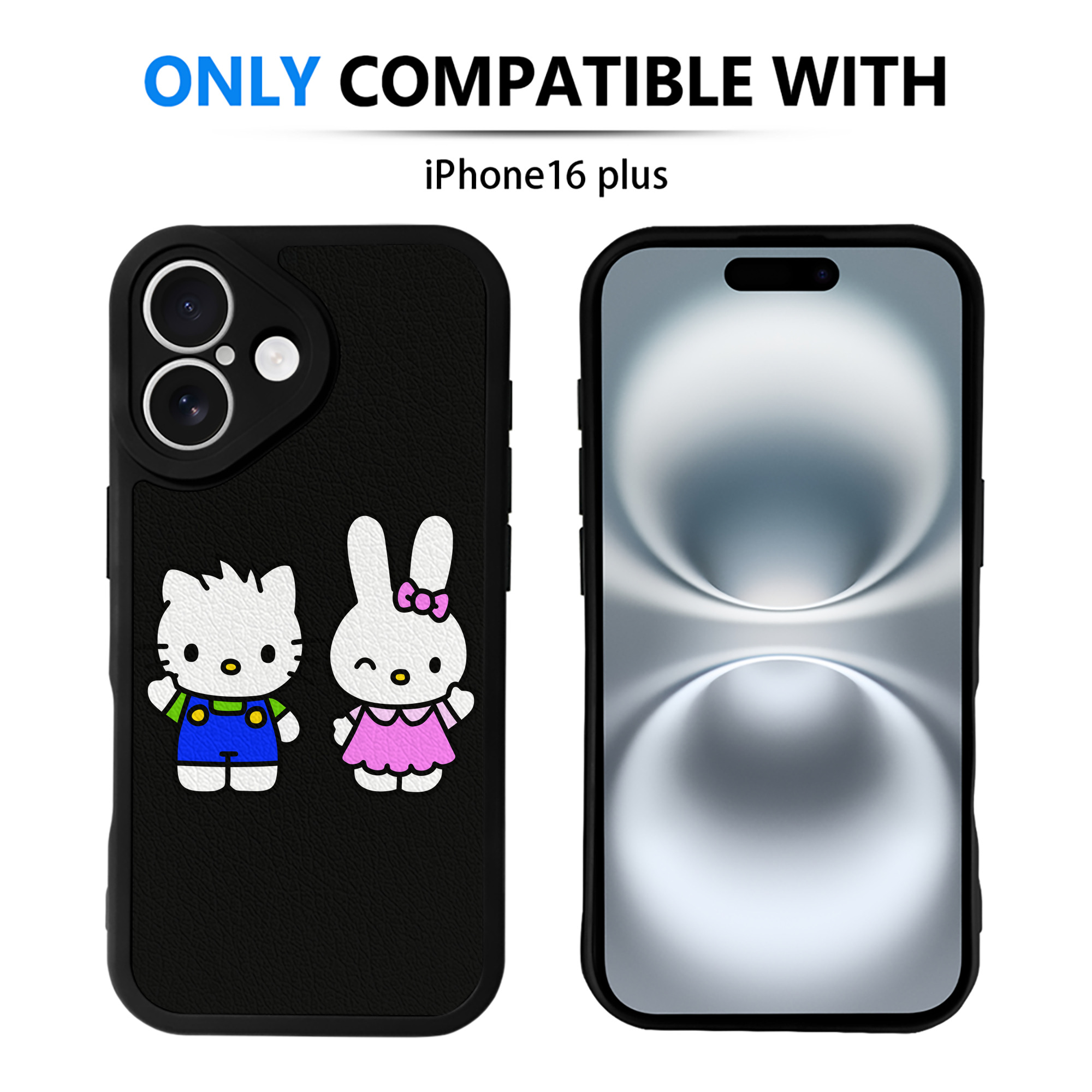 （画像用） Hello Kitty ハローキティ 【iPhone 16シリーズ対応】シリコンスマホケース（レザー調） 材質：シリコン